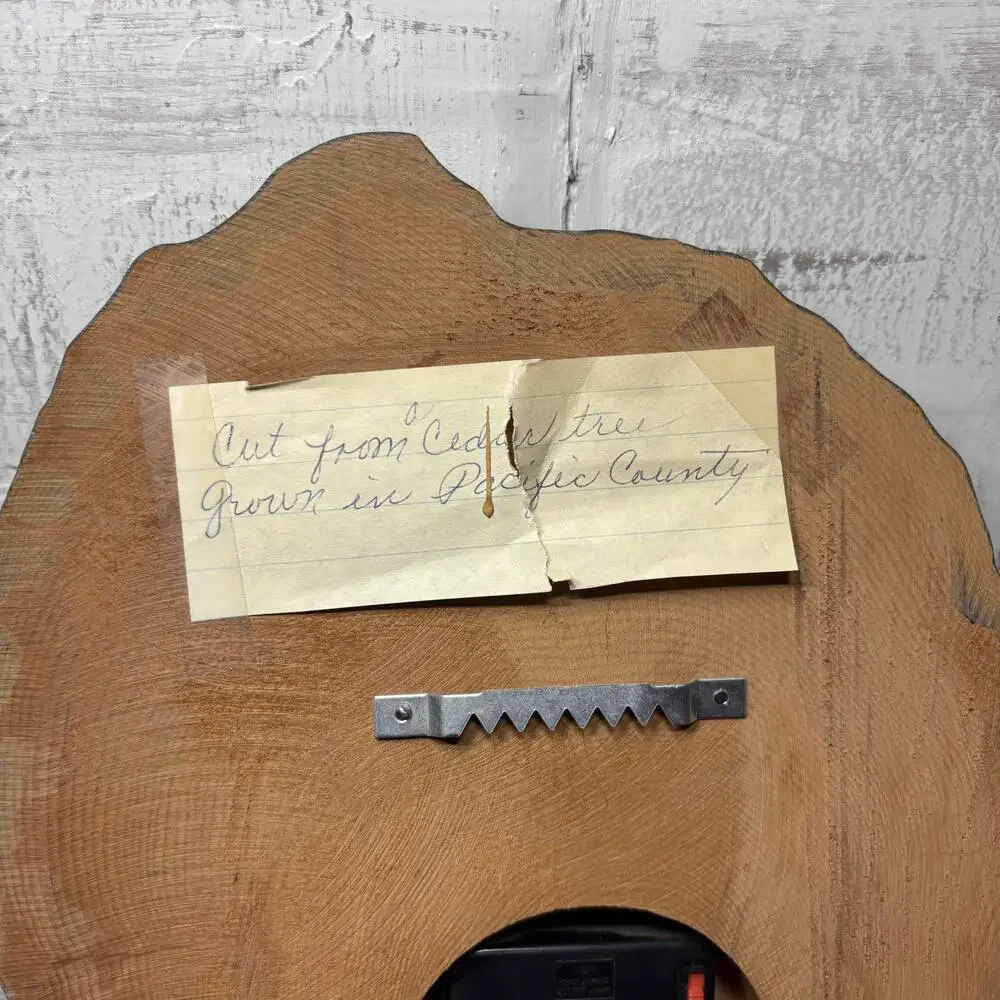 Live Edge Wood Wall Clock with Resin Finish - Pacific County OR Wood